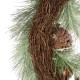 Glitzhome 24"D Flocked Pinecone Ornament Wreath