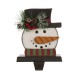 Glitzhome 6.30"H Wooden Metal Snowman Head Stocking Holder