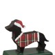 Glitzhome 5.92"H Wooden/Metal Dachhound Stocking Holder