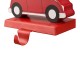 Glitzhome 5.31"H Wooden/Metal Red Car Stocking Holder