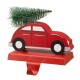 Glitzhome 5.31"H Wooden/Metal Red Car Stocking Holder