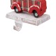 Glitzhome 6.12"H Wooden/Metal Red Truck Stocking Holder
