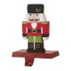 Glitzhome 7.00"H Wooden/Metal Nutcracker Stocking Holder