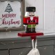 Glitzhome 7.00"H Wooden/Metal Nutcracker Stocking Holder