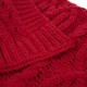 Glitzhome 60"L*50"W Knitted Polyester Red Throw Blanket 865g