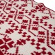 Glitzhome 60"L*50"W Knitted Snowflake Polyester Red/White Throw Blanket 930g