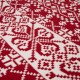 Glitzhome 60"L*50"W Knitted Snowflake Polyester Red/White Throw Blanket 930g