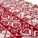 Glitzhome 60"L*50"W Knitted Snowflake Polyester Red/White Throw Blanket 930g