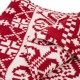 Glitzhome 60"L*50"W Knitted Snowflake Polyester Red/White Throw Blanket 930g