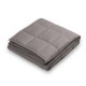 Glitzhome 72"L*48"W Cotton Shell Quilted Weighted Blanket With Polyester Filling - Gray 12lbs