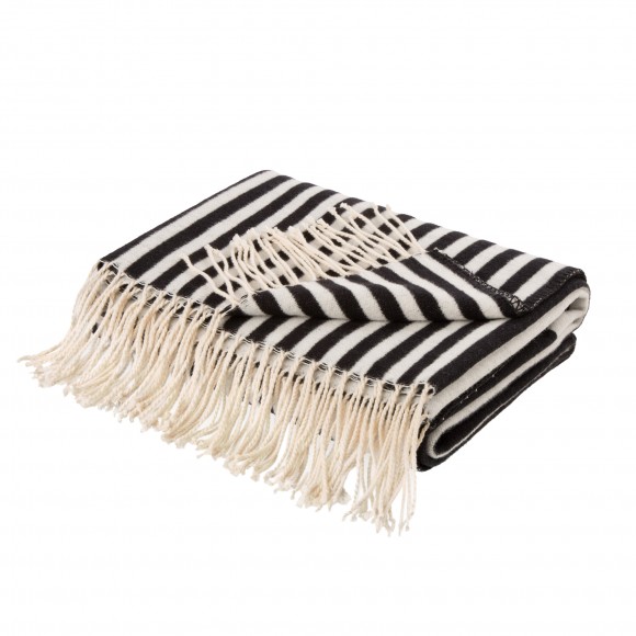 Glitzhome 60"L*50"W Woven Cotton Geometric Jacquard Throw, 600g