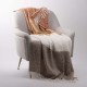 Glitzhome 60"L*50"W Woven Acrylic Striped Jacquard Throw 780g