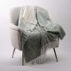 Glitzhome 60"L*50"W Woven Acrylic Striped Jacquard Throw 780g