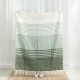 Glitzhome 60"L*50"W Woven Acrylic Striped Jacquard Throw 780g