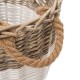 Glitzhome Set of 3pcs Natural/White Round Willow Baskets