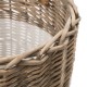 Glitzhome Set of 3pcs Natural/White Round Willow Baskets