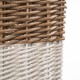 Glitzhome Set of 3pcs Natural/White Square Willow Baskets