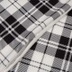 Glitzhome 72"L*48"W Polar Fleece Black & White Plaid Reversible Duvet Cover