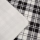 Glitzhome 72"L*48"W Polar Fleece Black & White Plaid Reversible Duvet Cover