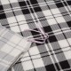 Glitzhome 72"L*48"W Polar Fleece Black & White Plaid Reversible Duvet Cover