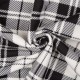 Glitzhome 72"L*48"W Polar Fleece Black & White Plaid Reversible Duvet Cover