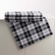 Glitzhome 72"L*48"W Polar Fleece Black & White Plaid Reversible Duvet Cover