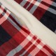 Glitzhome 72"L*48"W Flannel Red/Blue/White Plaid Reversible Duvet Cover