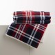 Glitzhome 72"L*48"W Flannel Red/Blue/White Plaid Reversible Duvet Cover