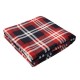 Glitzhome 72"L*48"W Flannel Red/Blue/White Plaid Reversible Duvet Cover