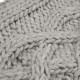 Glitzhome 18"L*18"W Gray Handmade Acrylic Cable Knit Pillow Cover