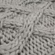 Glitzhome 18"L*18"W Gray Handmade Acrylic Cable Knit Pillow Cover