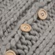 Glitzhome 18"L*18"W Gray Handmade Acrylic Cable Knit Pillow Cover