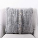 Glitzhome 18"L*18"W Gray Handmade Acrylic Cable Knit Pillow Cover