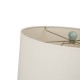 Glitzhome 30.75"H Matte Mint Ceramic  Table Lamp w/White Shade