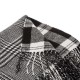 Glitzhome 60"L*50"W Acrylic Reversible Black/White Plaid Woven Throw 530g