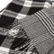 Glitzhome 60"L*50"W Acrylic Reversible Black/White Plaid Woven Throw 530g