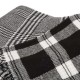 Glitzhome 60"L*50"W Acrylic Reversible Black/White Plaid Woven Throw 530g