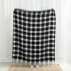 Glitzhome 60"L*50"W Acrylic Reversible Black/White Plaid Woven Throw 530g