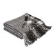 Glitzhome 60"L*50"W Acrylic Reversible Black/White Plaid Woven Throw 530g