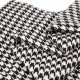 Glitzhome 60"L*50"W Acrylic Black/White Houndstooth Woven Throw 360g