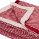 Glitzhome 60"L*50"W Knitted Acrylic Red/White Throw Blanket 900g