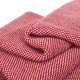 Glitzhome 60"L*50"W Knitted Acrylic Red/White Throw Blanket 900g