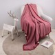 Glitzhome 60"L*50"W Knitted Acrylic Red/White Throw Blanket 900g