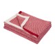 Glitzhome 60"L*50"W Knitted Acrylic Red/White Throw Blanket 900g