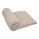 Glitzhome 60"L*50"W Knitted Polyester Beige Feather Yarn Throw Blanket 800g