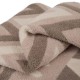 Glitzhome 60"L*50"W Knitted Polyester Geometric Pattern Feather Yarn Throw Blanket 1000g