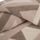 Glitzhome 60"L*50"W Knitted Polyester Geometric Pattern Feather Yarn Throw Blanket 1000g