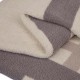 Glitzhome 60"L*50"W Knitted Polyester Geometric Pattern Feather Yarn Throw Blanket 1050g