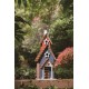 Glitzhome 24.41"H Oversized Wooden/Rustic Metal Patriotic Birdhouse