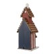 Glitzhome 24.41"H Oversized Wooden/Rustic Metal Patriotic Birdhouse